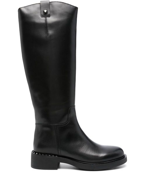 Faith 40mm knee-high leather boots - Black