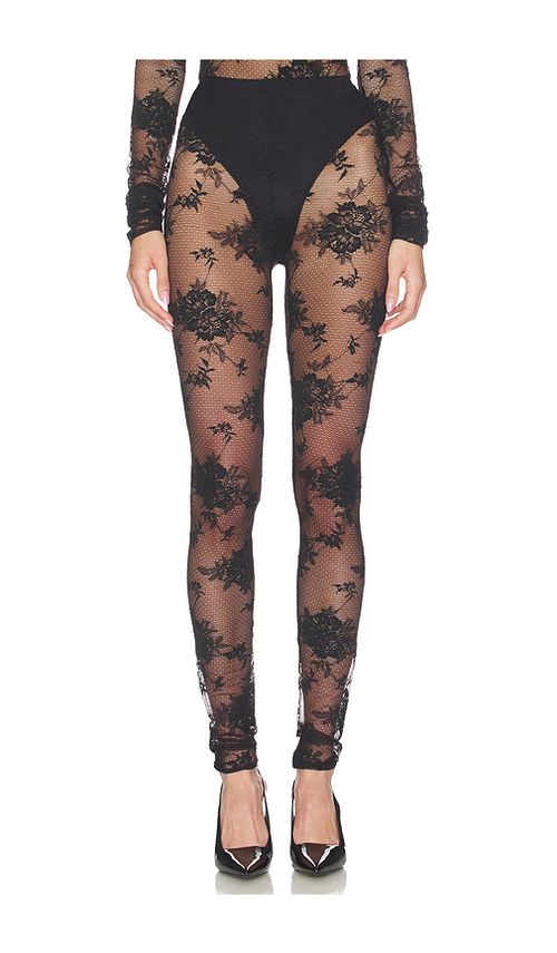 The Andamane Zillah Lace Leggings in Black. 38/XS. Also /S, 42/M