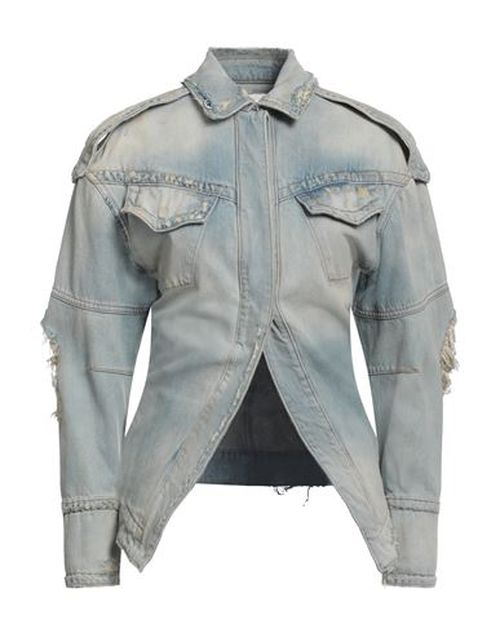Woman Denim outerwear Blue Size 6 Cotton