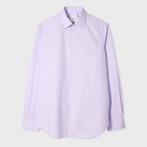 Tailored-Fit Pale Lilac Cotton-Poplin Shirt Purple
