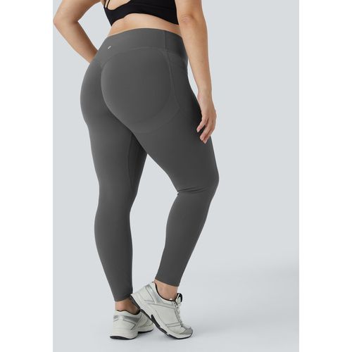 Halara Halara UltraSculpt™ High Waisted Scrunch Butt Lifting Tummy Control Pocket Shaping Training Plus Leggings - Volcanic Ash - 3Xfull_length