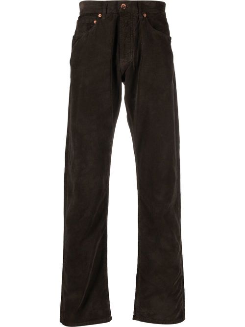 Straight-leg corduroy trousers - Brown