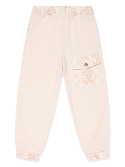 Printed jersey track pants - Neutrals