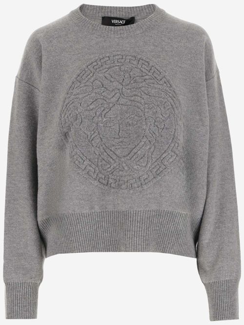 Wool And Cashmere Pullover With Medusa