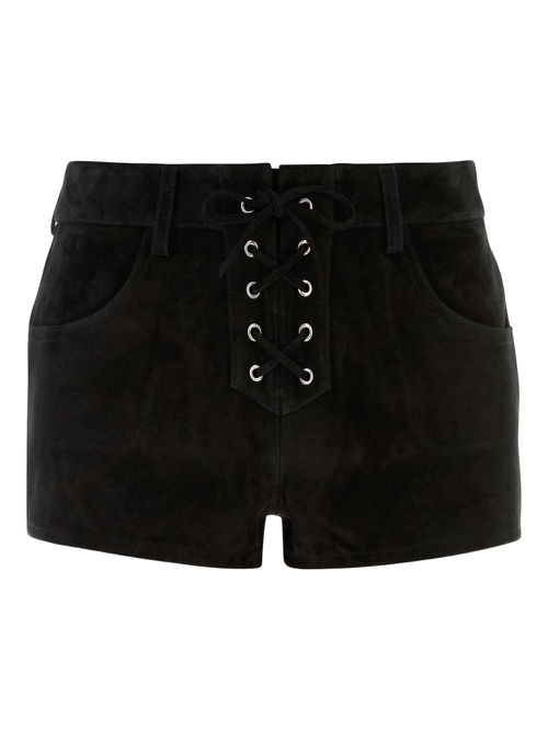 Leather shorts - Black