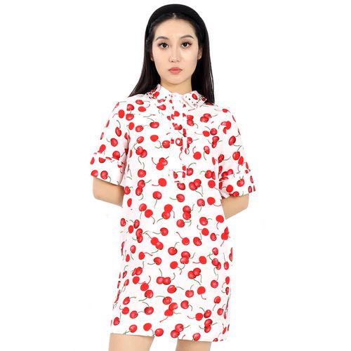 Cherry Print Short Sleeve Dress