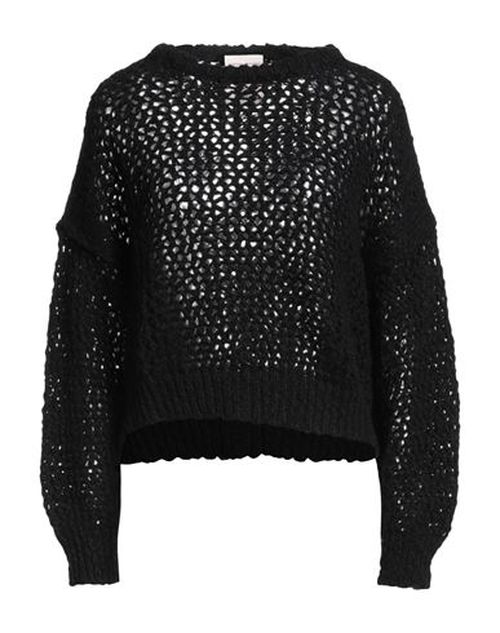 Woman Sweater Black Size L Wool, Polyamide