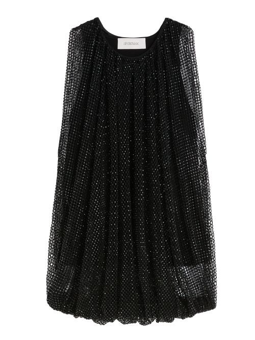 Mesh Top With Crystals