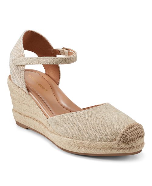 Women's Makaylie Closed Toe Wedge Sandals - Natural, Gold Multi