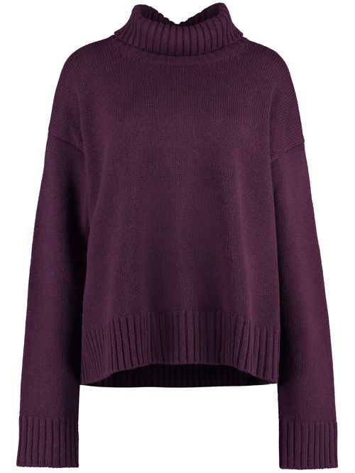 Roll-neck sweater - Purple