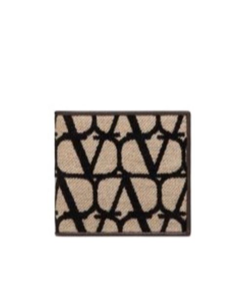 TOILE ICONOGRAPHE WALLET WITH LEATHER DETAILS