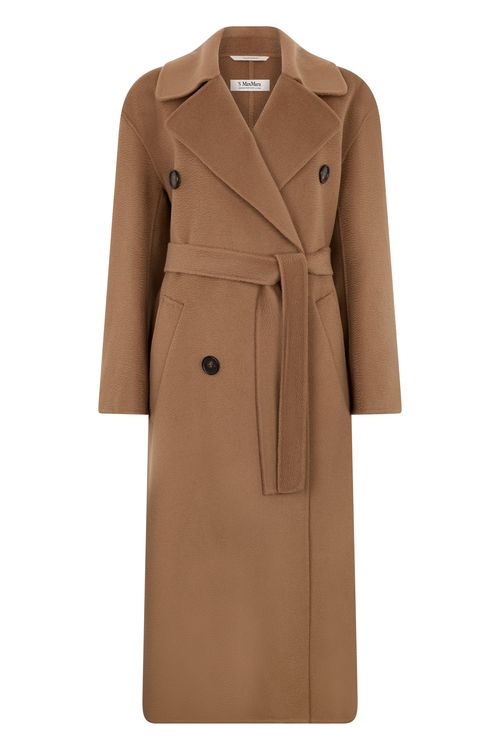 Sculpted Lapel Wool-Cashmere Jacket with Coordinated Waist Belt
