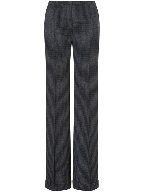 Houndstooth-pattern trousers - Green