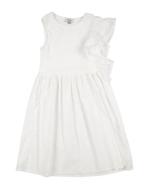 Kid Girl Kids' dress White Size 12 Cotton, Elastane