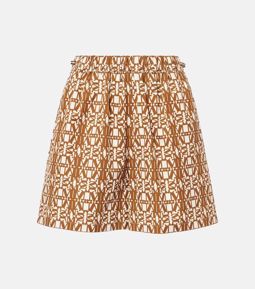 Taiga high-rise cotton shorts