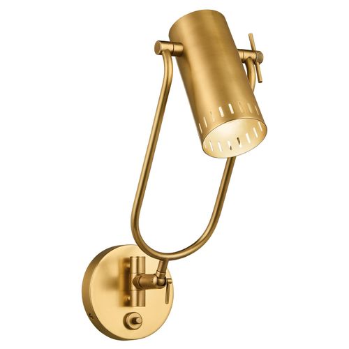 Lacquered Brass LED Wall Sconce from the Ruehl Collection