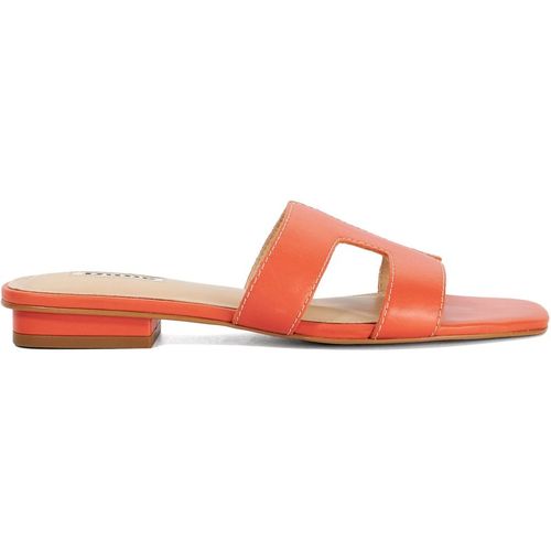 Dune London Womens Ladies Loupe - Smart Slider Sandals - Orange Leather