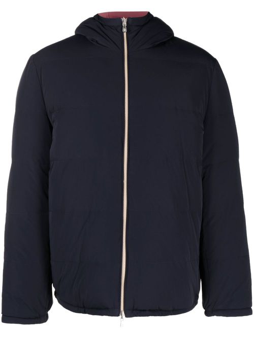 Reversible padded zipped jacket - Blue