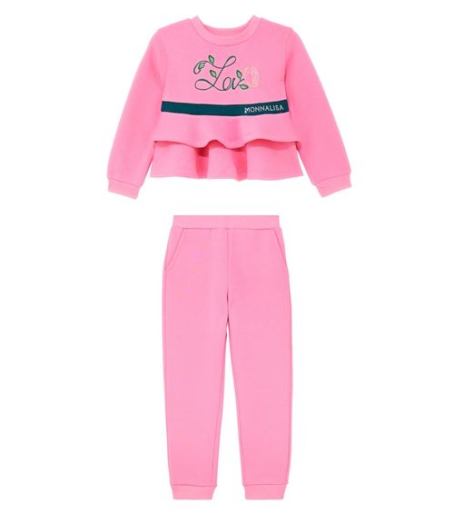 Cotton-blend sweatshirt and sweatpants set