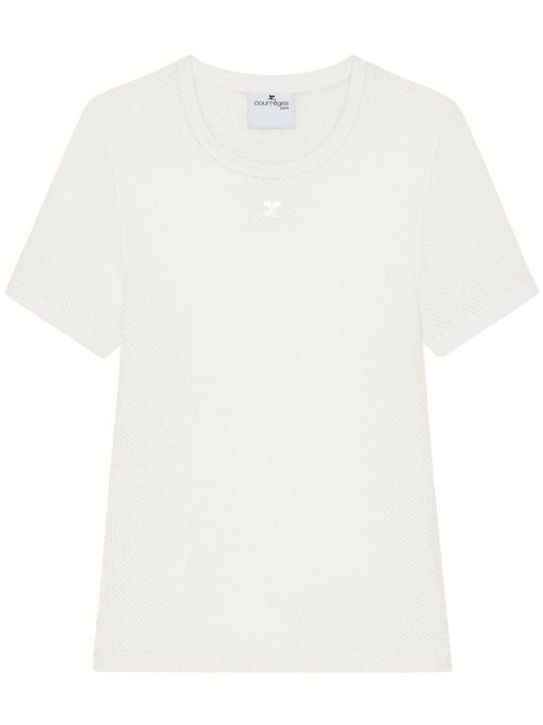 Logo Mesh T-Shirt — White