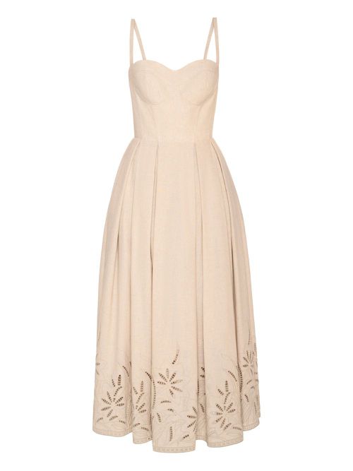 Corset midi dress - Neutrals