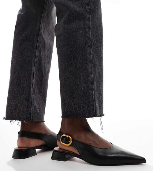 Wide Fit Leonora slingback ballets in black