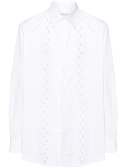 Scallop-detail shirt - White