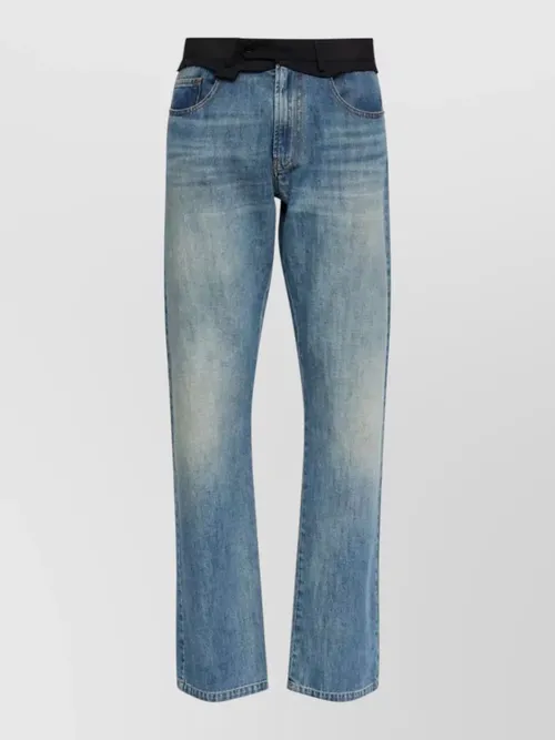 Maison Margiela - straight leg jeans reconstructed waistline detai