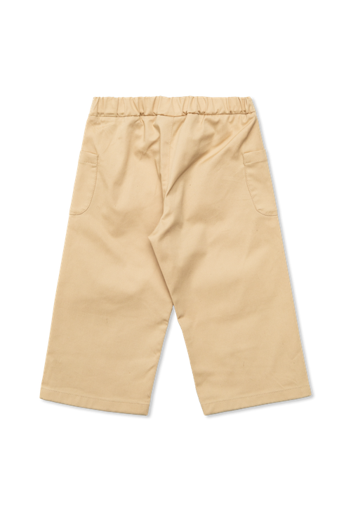 Cotton Trousers With Pockets, Unisex, Beige