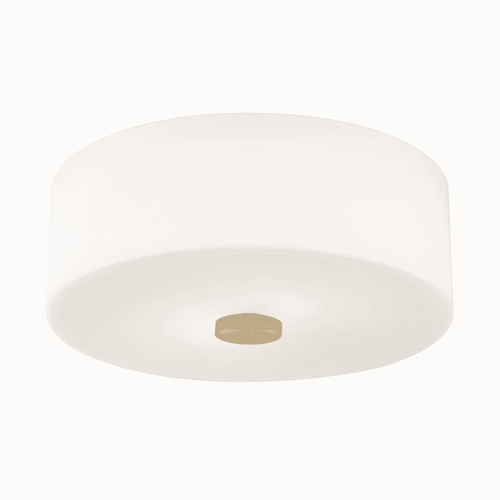 Aged Brass Two Light Flush Mount from the Sophie Collection