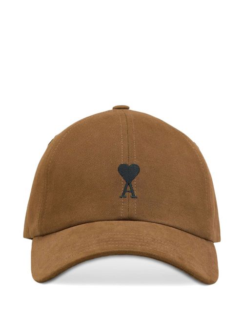 Ami De Coeur-embroidered baseball cap - Brown