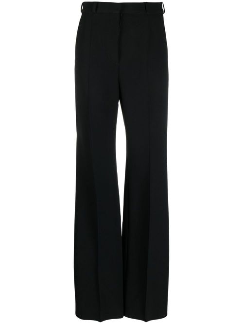 High-waist flared trousers - Black