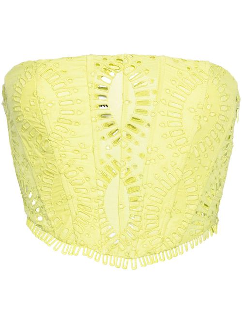 Sting corset crop top - Yellow