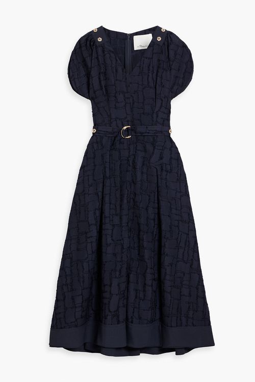 Tulip fil coupé midi dress - Blue - US 0