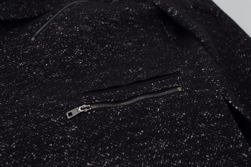 Wool Double-Breasted Coat — Black