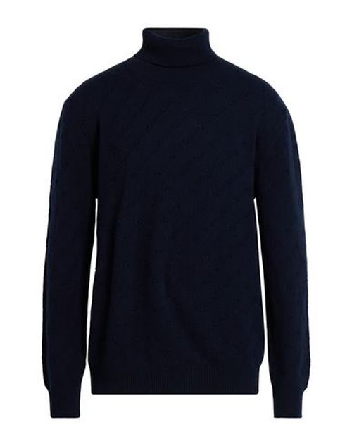 Man Turtleneck Midnight blue Size 44 Cotton, Wool, Cashmere