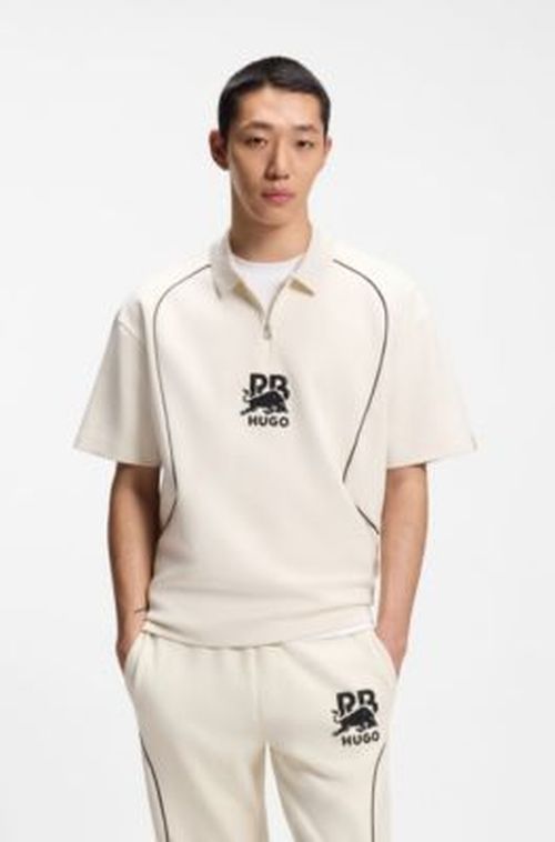 HUGO x RB polo shirt with bull motif - White Men's Polo Shirt
