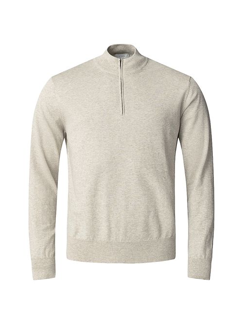Men's Cotton-Cashmere Fine Weave Quarter-Zip Sweater - Beige