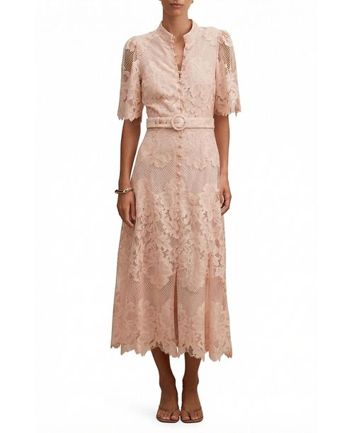 Women's Liberty Flutter Sleeve Lace Midi Dress