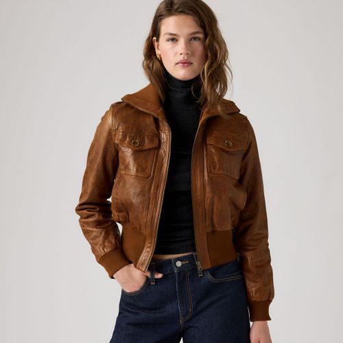Kira Shrunken eather Bomber Jacket