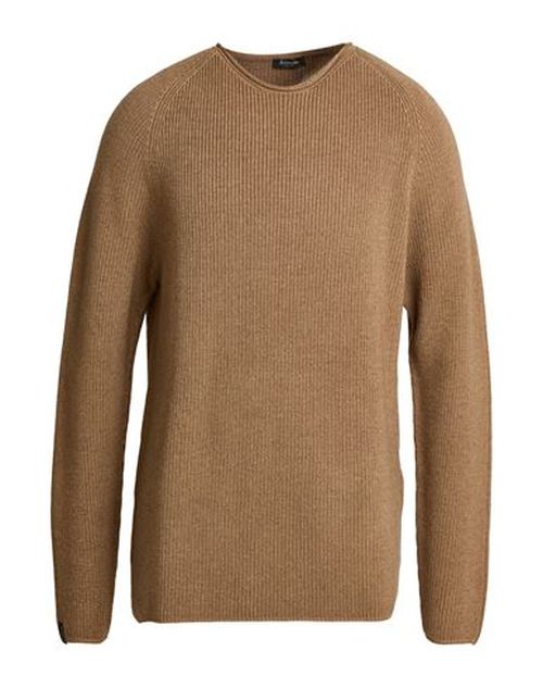 Man Sweater Camel Size 44 Merino Wool