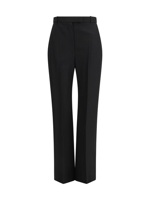 Tailored Wool Trousers — Black