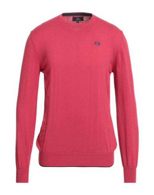 Man Sweater Magenta Size 3XL Cotton