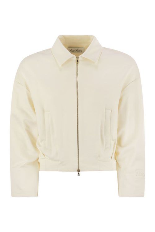 Argenta - Cropped Silk And Cotton Sweatshirt