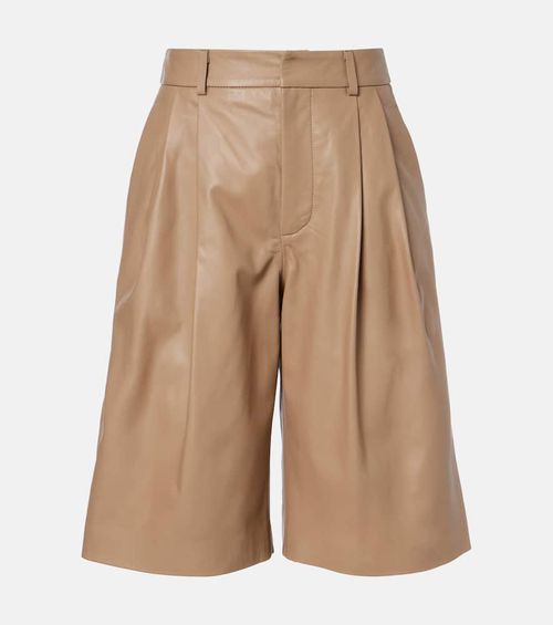 Leather Bermuda shorts