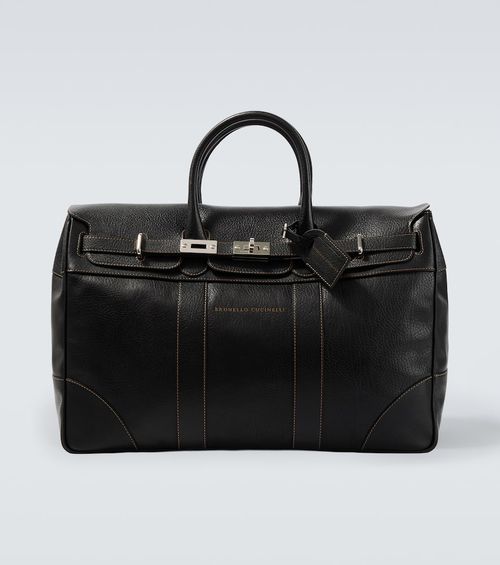 Leather tote bag