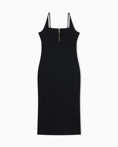 Ottoman midi dress with zip