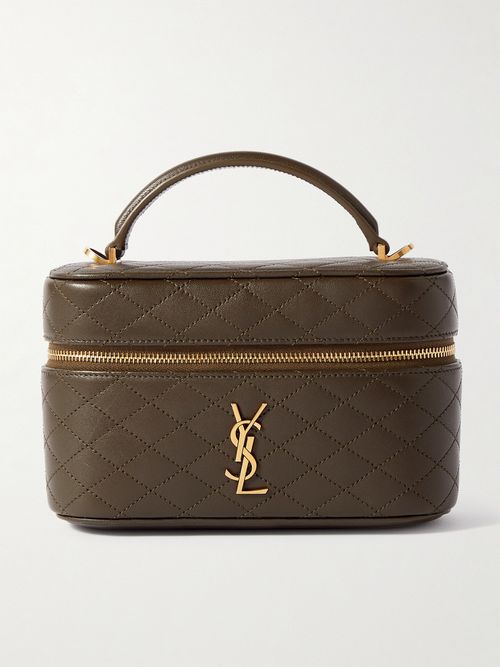 Gaby Vanity Mini Quilted Leather Shoulder Bag - Green