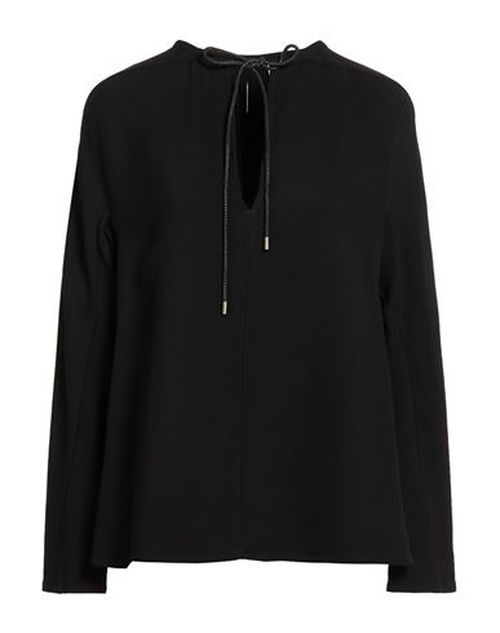 Woman Top Black Size 2 Viscose, Calfskin