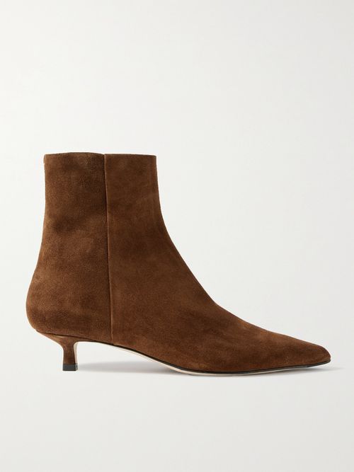 Sofie Suede Ankle Boots - Brown